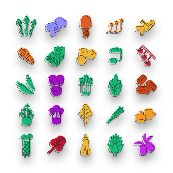 Vegetable Style Icons Dighital Icons Premium Icon Sets For All