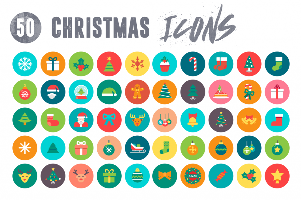 Customizable and vector 50 Christmas Icons 3