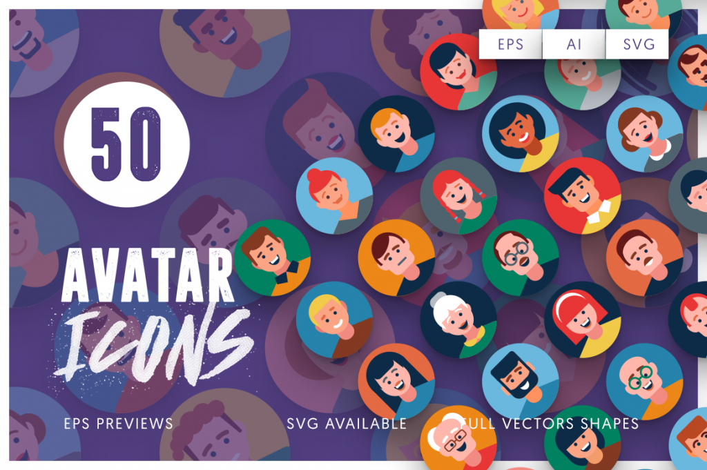 50 Avatar Users Icons Graphic by Dighital Design · Creative Fabrica