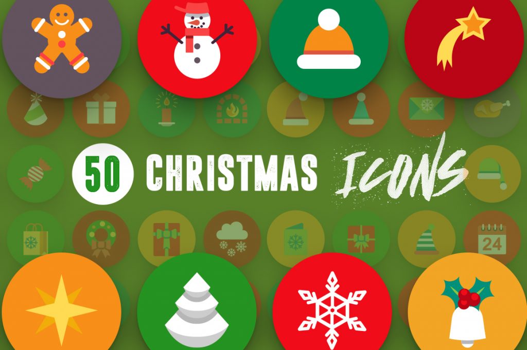 Customizable and vector 50 Christmas Icons 2