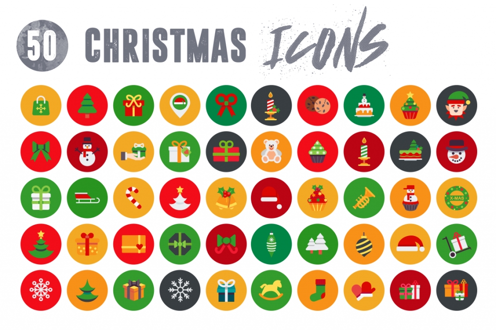 Customizable and vector Christmas Icons