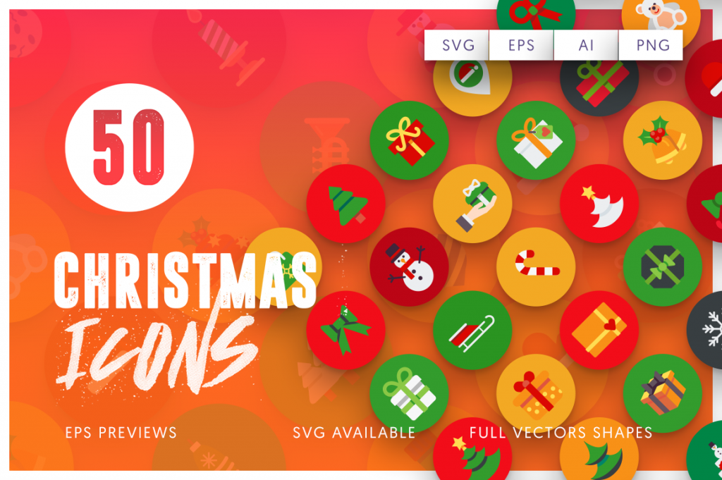  full vector Christmas Icons