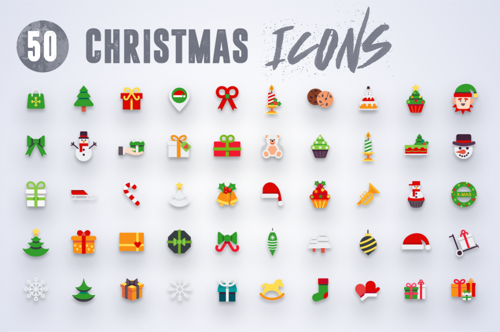 Simple style Christmas Icons