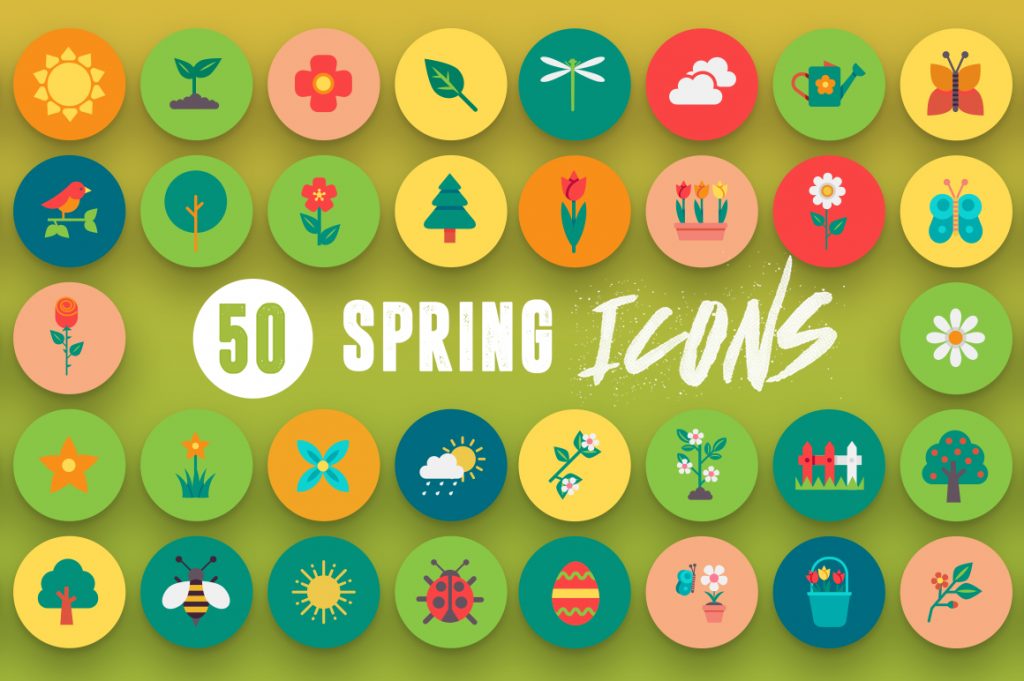 Full vector Spring Icons