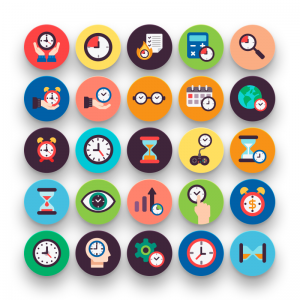 50 Time Flat Icons