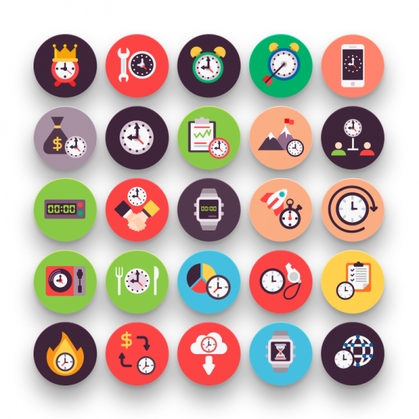 50 Time Flat Icons - Dighital Icons | Premium Icon Sets For All Your ...