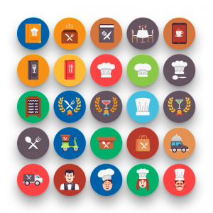 Restaurant-Flat-Icons