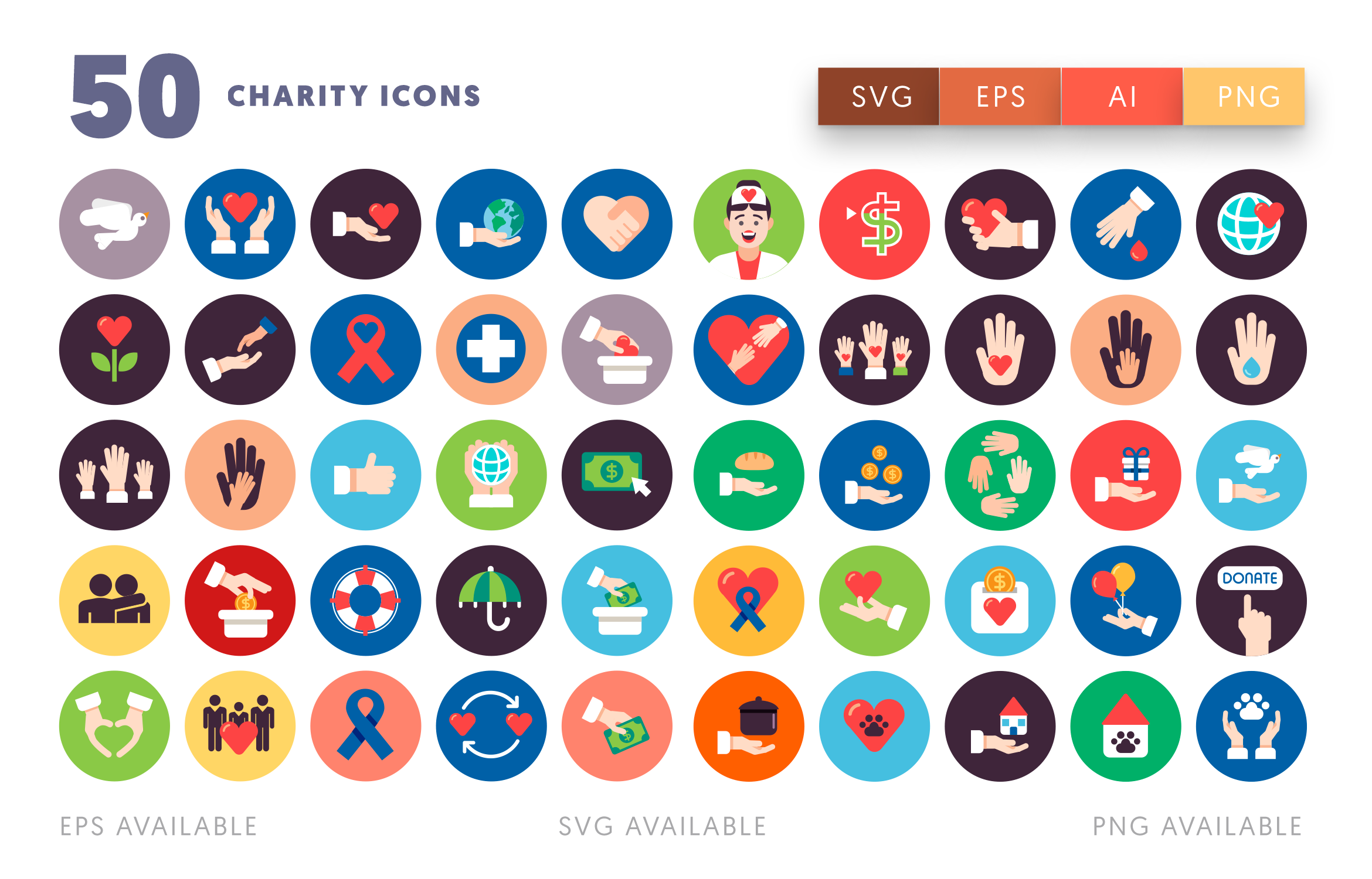 50 Charity Icons