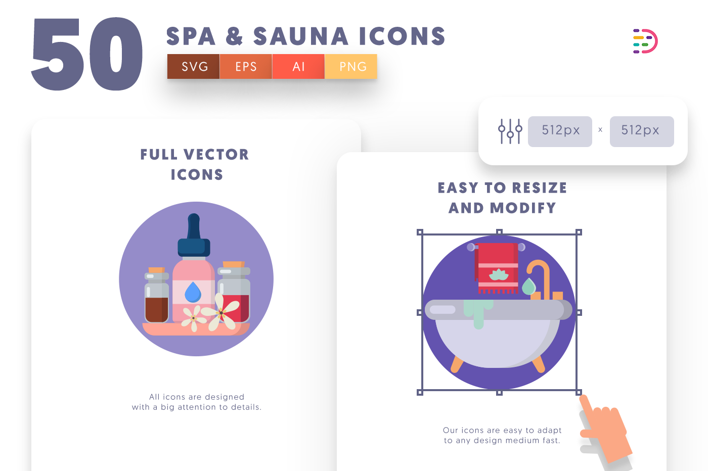 Compatible Spa and Sauna Icons pack