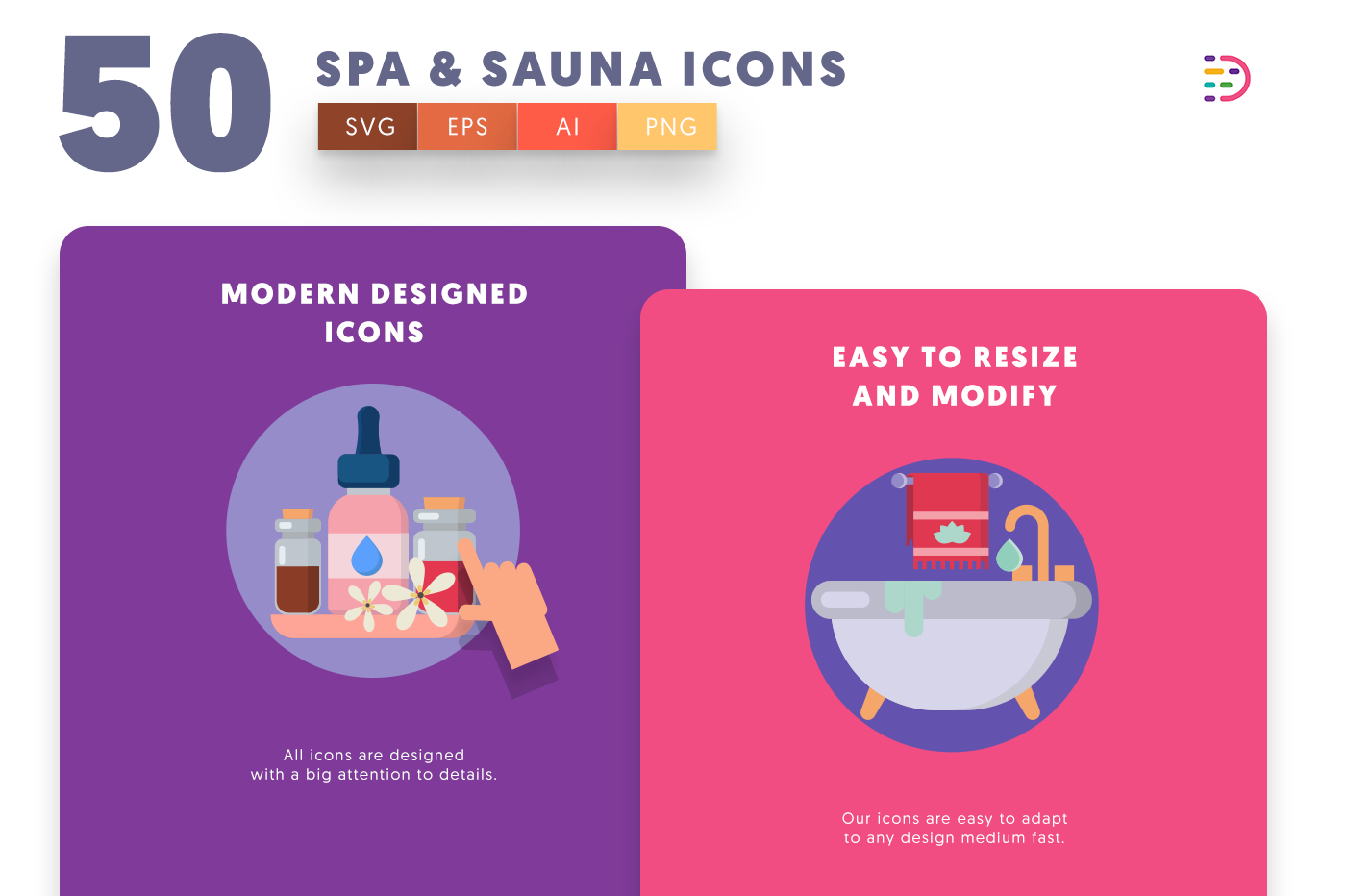 Customizable and vector Spa and Sauna Icons