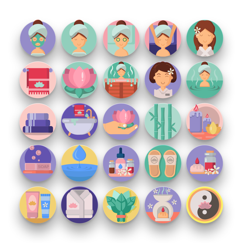 Spa and Sauna Icons