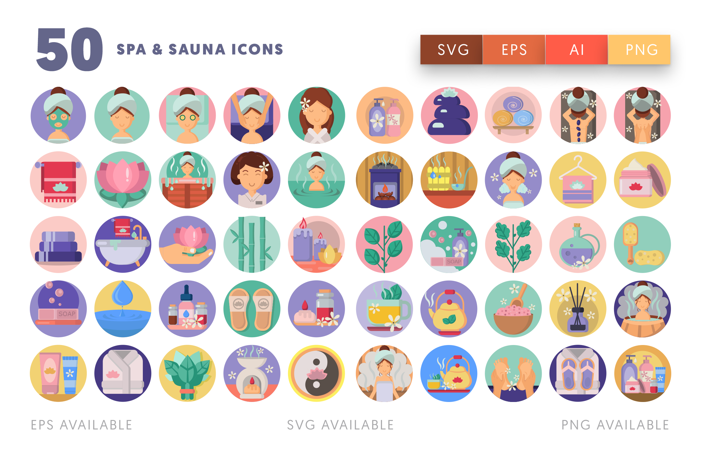 Spa Sauna Icons
