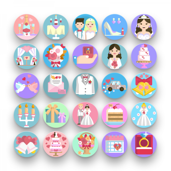 50 Wedding Icons - Dighital Icons | Premium Icon Sets For All Your Designs!