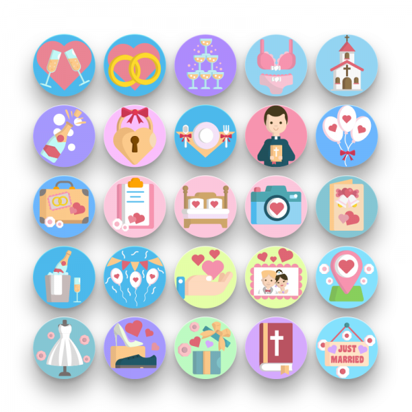 50 Wedding Icons - Dighital Icons | Premium Icon Sets For All Your Designs!