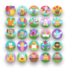 Easter-Spring-summer-flat-cute-icons