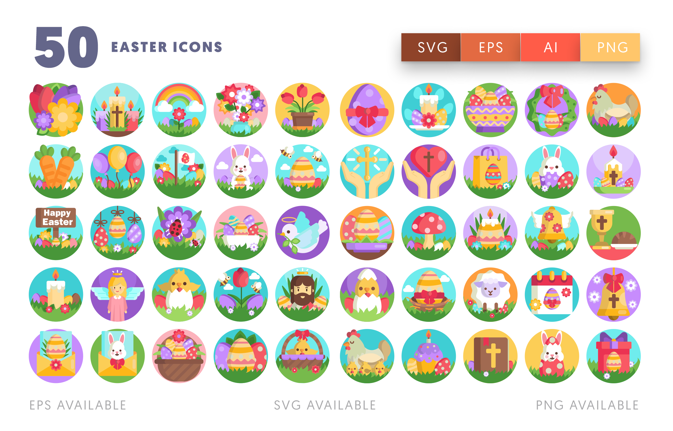 50 Easter Icons