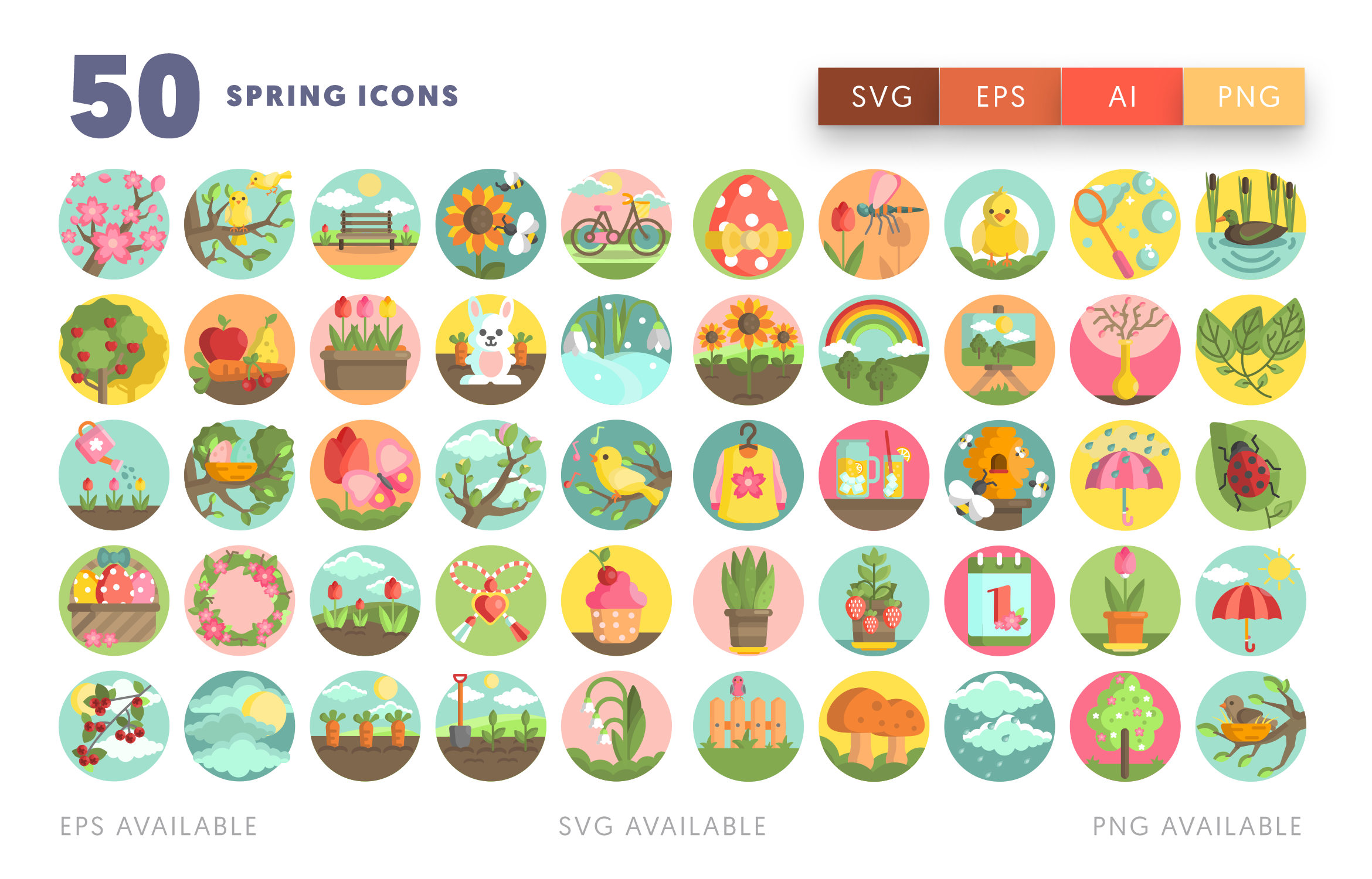 50 Spring Icons