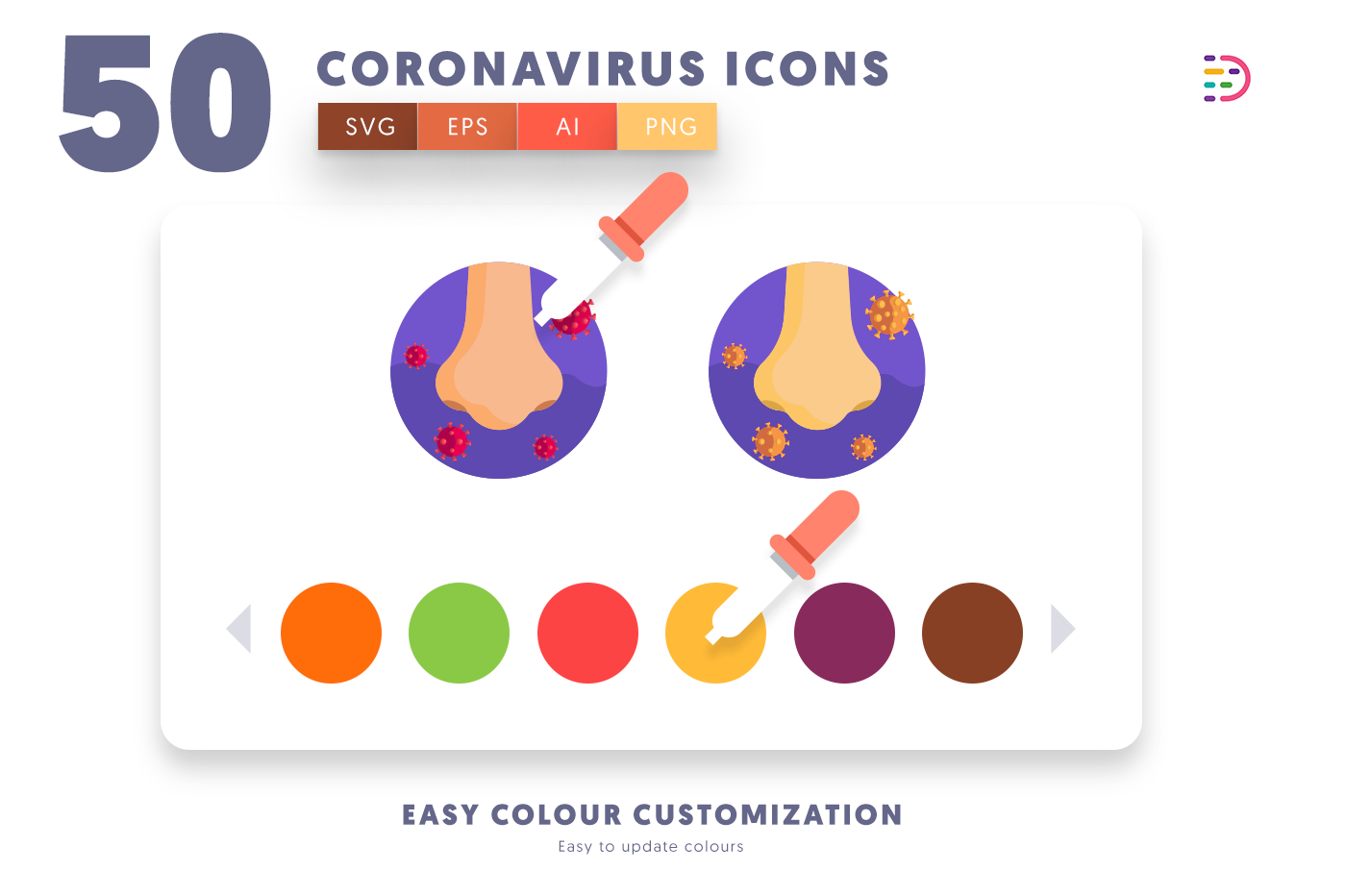  full vector Coronavirus Transmission Icons