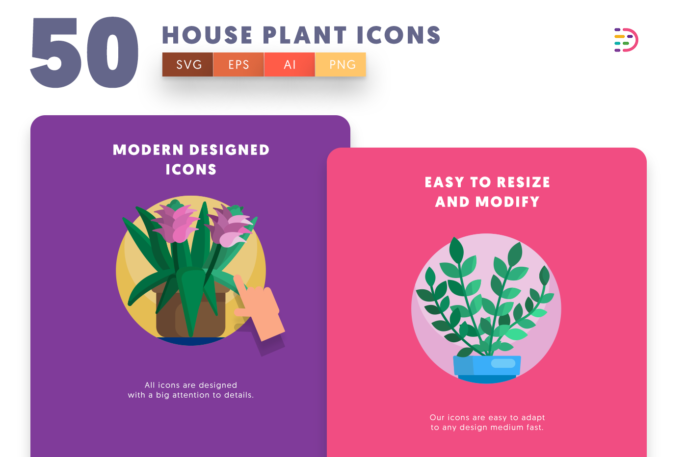 Drag and drop vector House Plant Icons