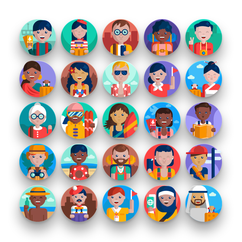 Travel People Icons