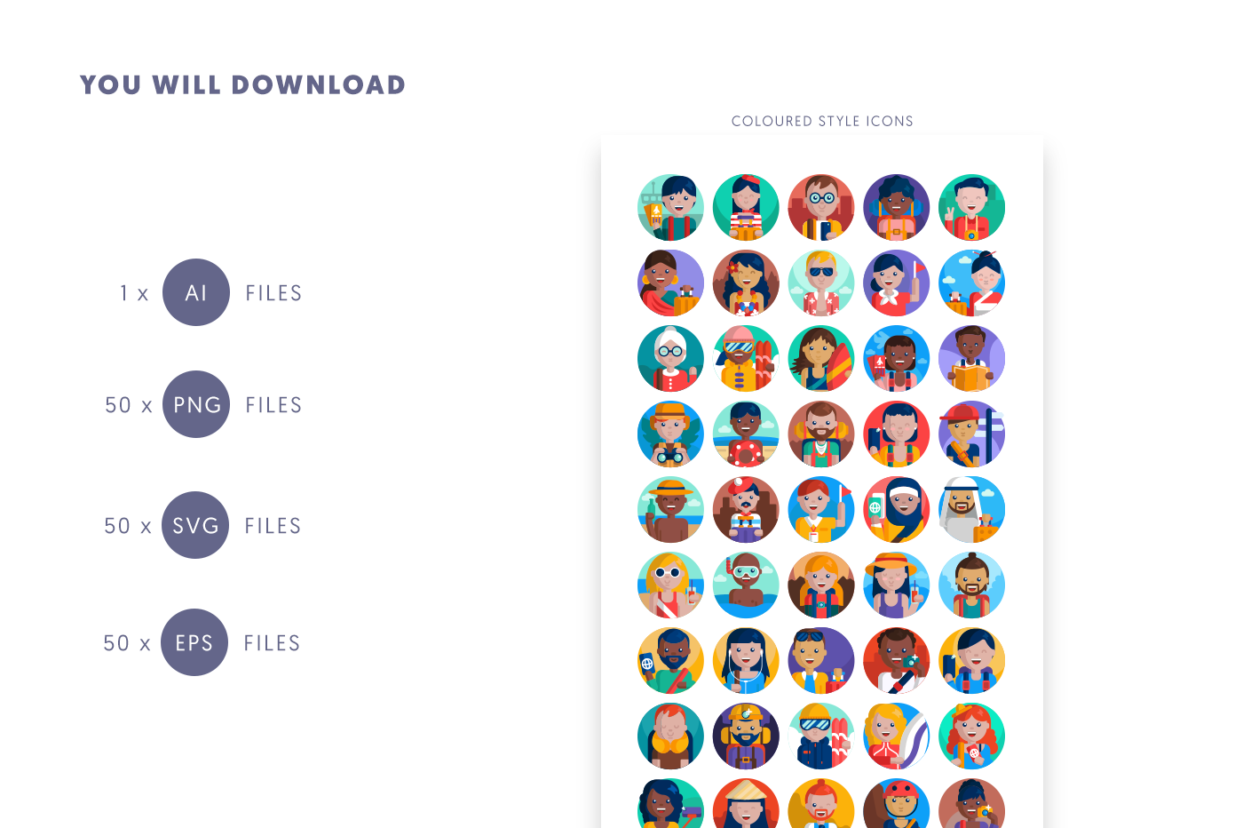 Travel People Icons
