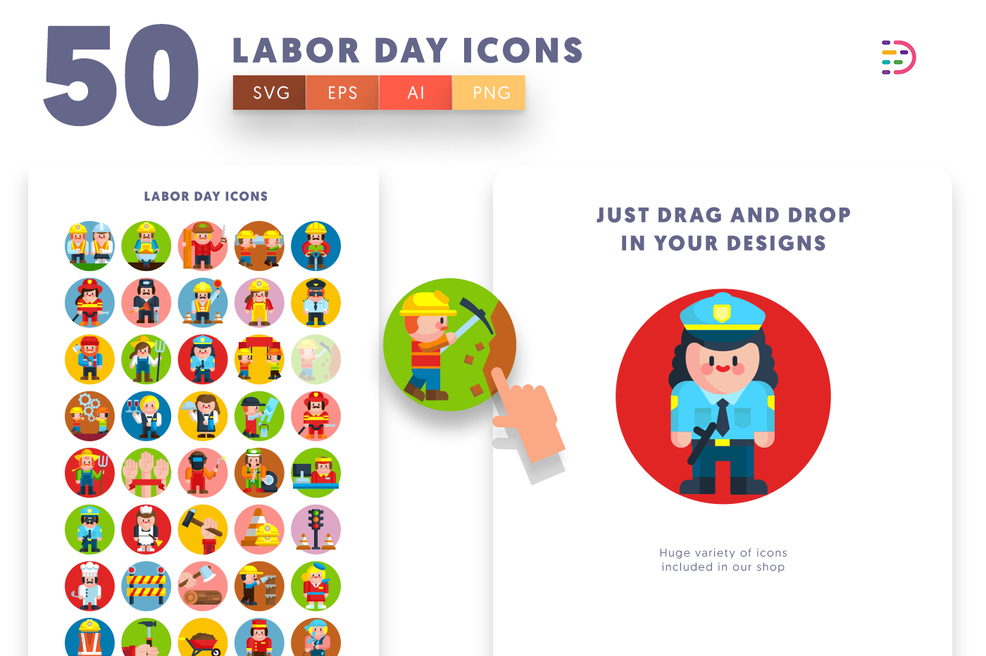 Design ready Labor Day Icons