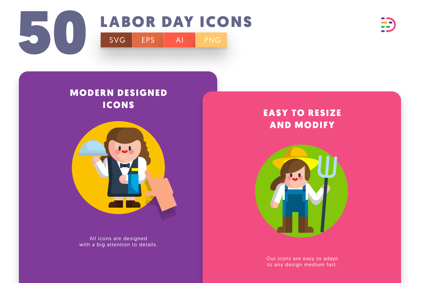 Drag and drop vector Labor Day Icons