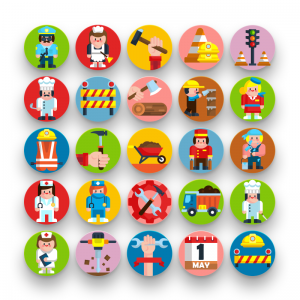 Labor day icons
