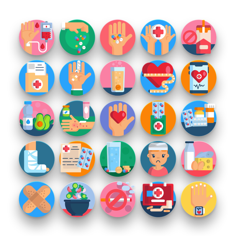Health Pharmacy Icons