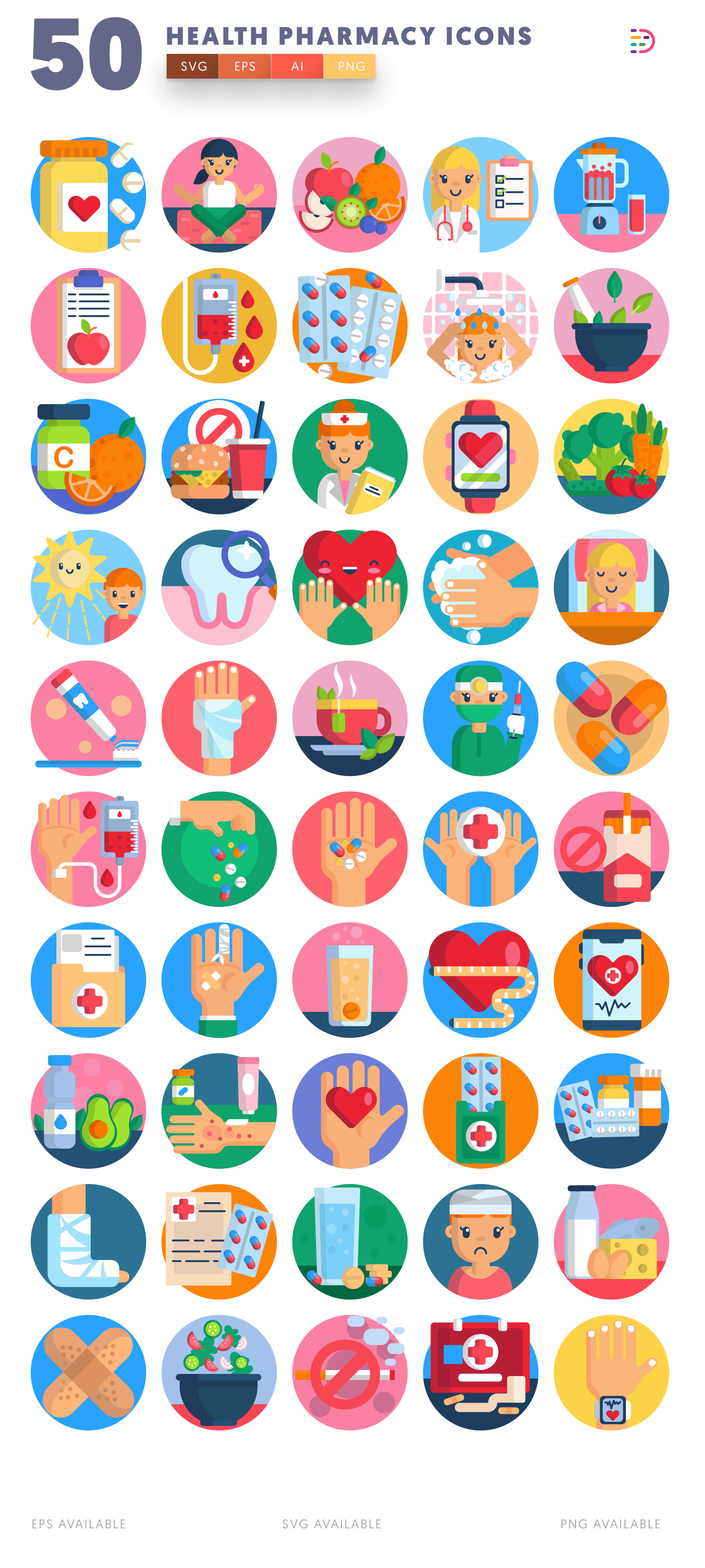 Design ready Health Pharmacy Icons