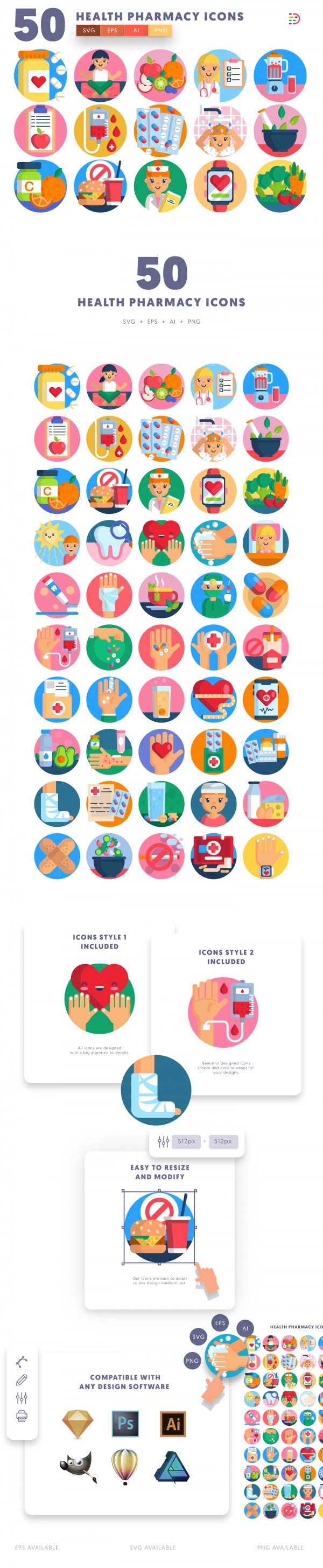 50 Health Pharmacy Icons - Dighital Icons | Premium Icon Sets For All ...