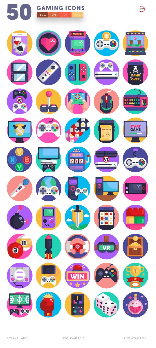 50 Gaming Icons - Dighital Icons | Premium Icon Sets For All Your Designs!
