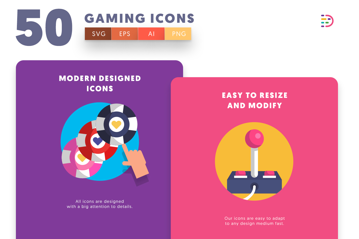 Drag and drop vector Gaming Icons