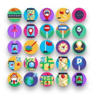 map navigation icons