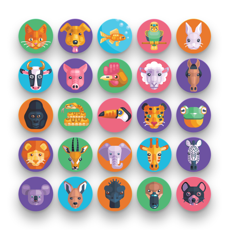 50 Animal Avatar Icons