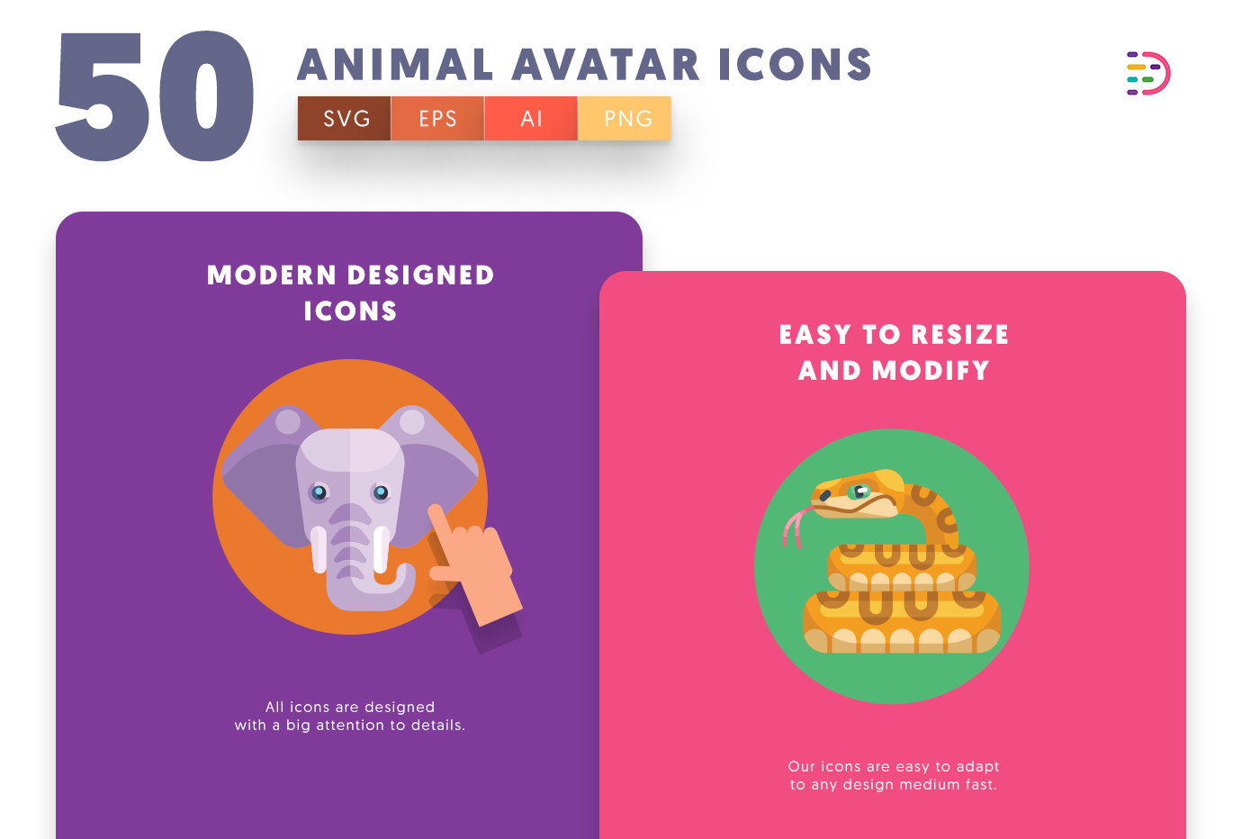 Design ready Animal Avatar Icons