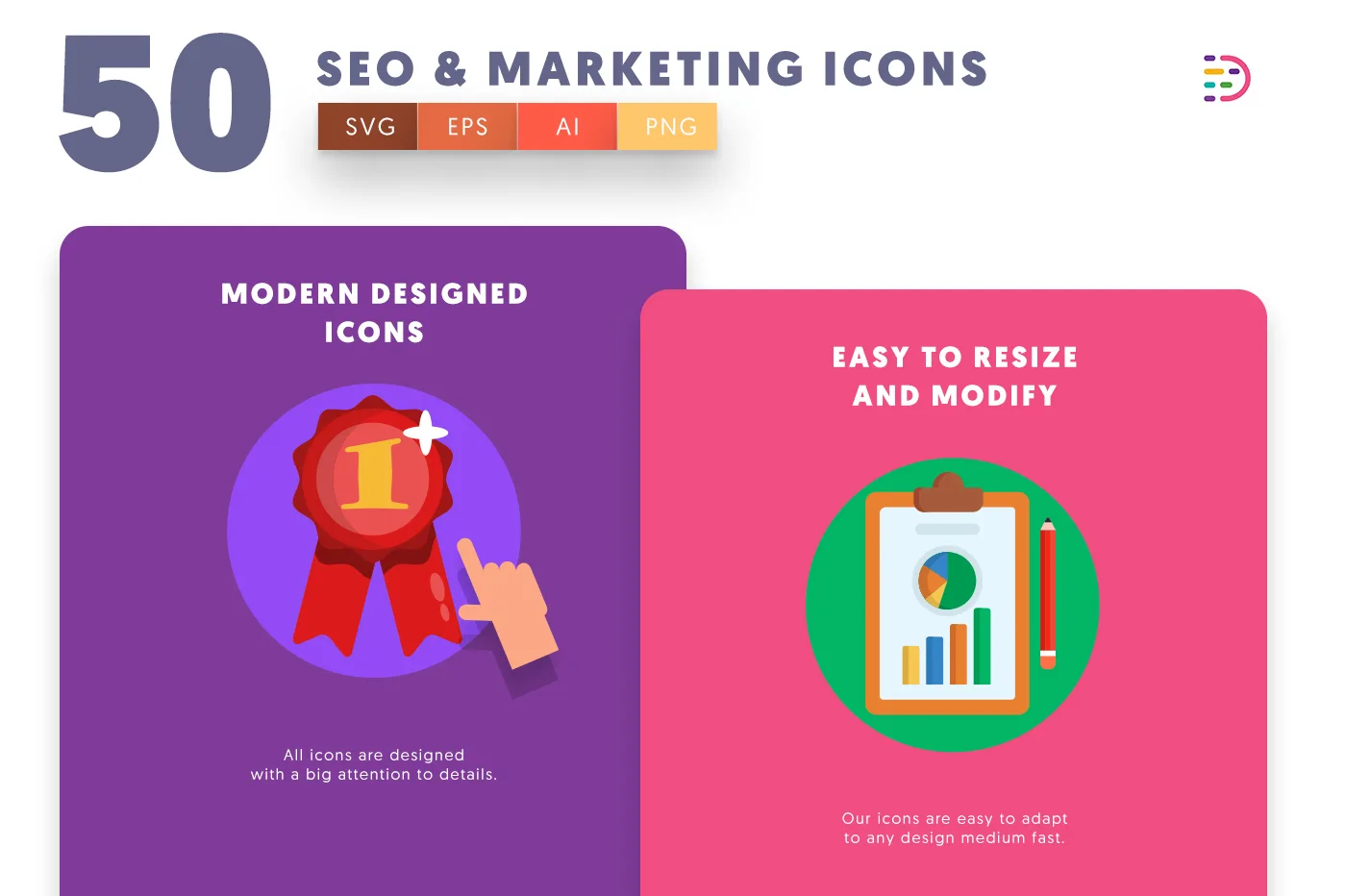 Design ready Seo and Marketing Icons