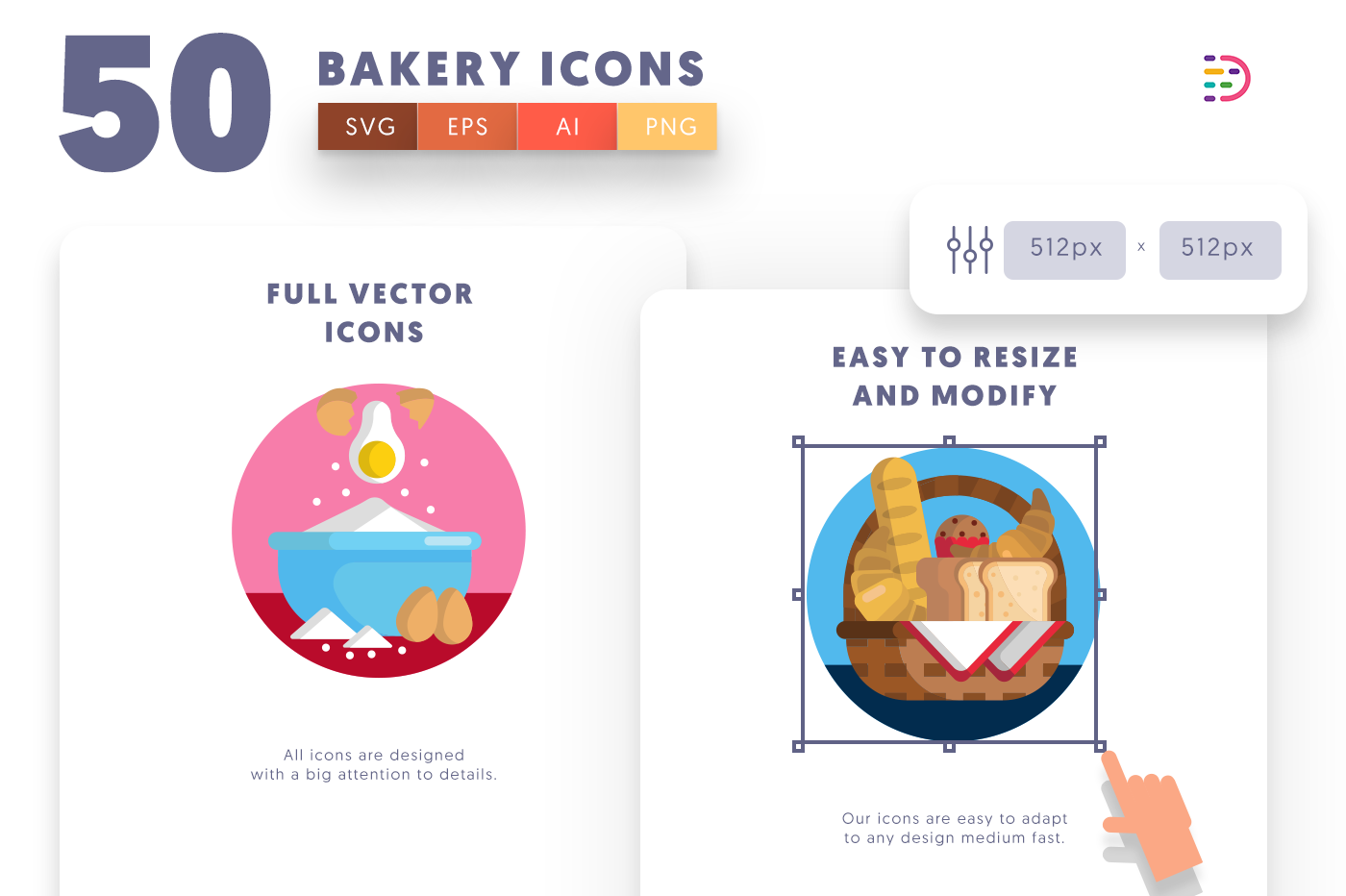 Full vector Bakery Icons