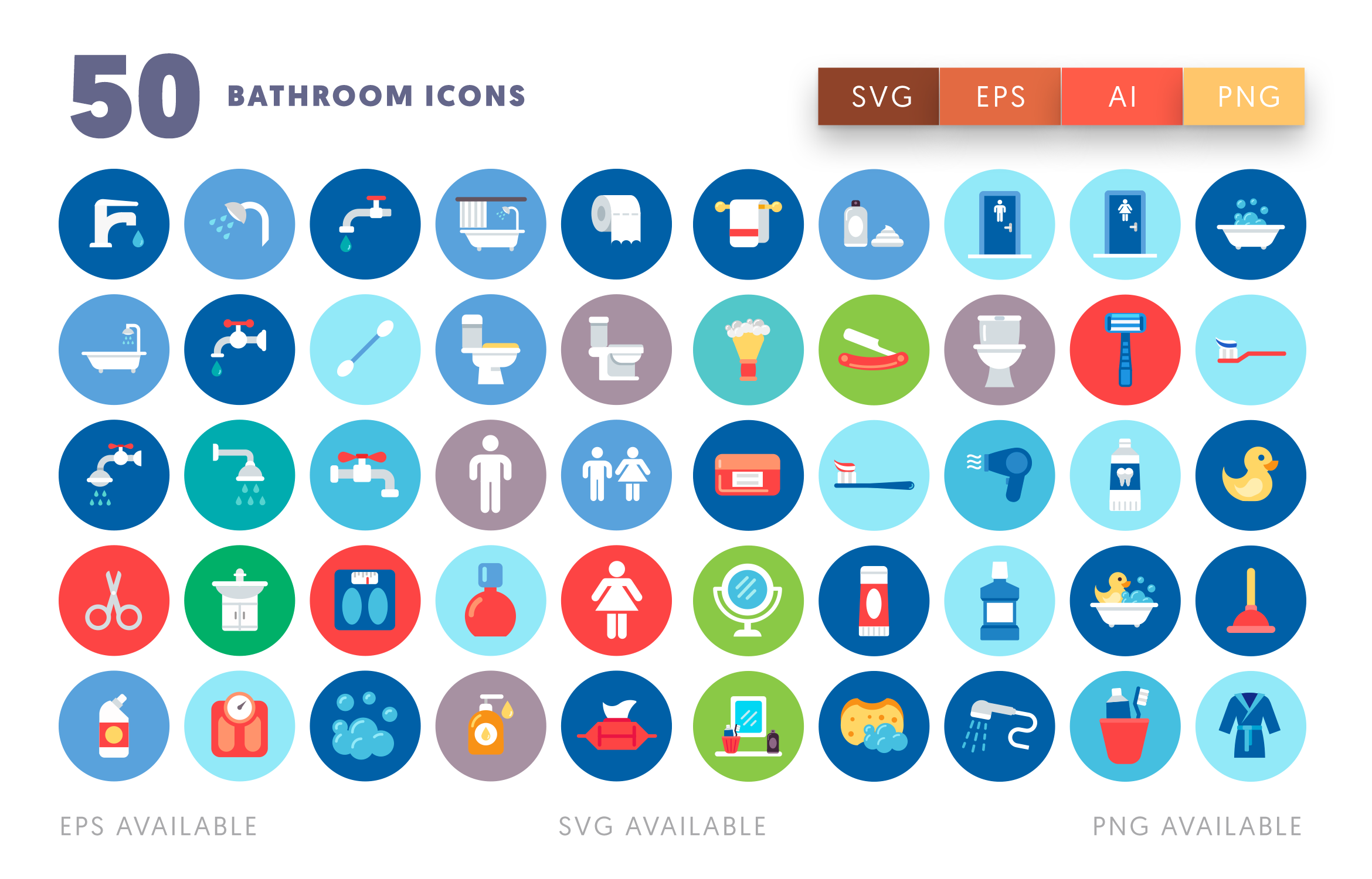 50 Bathroom Icons