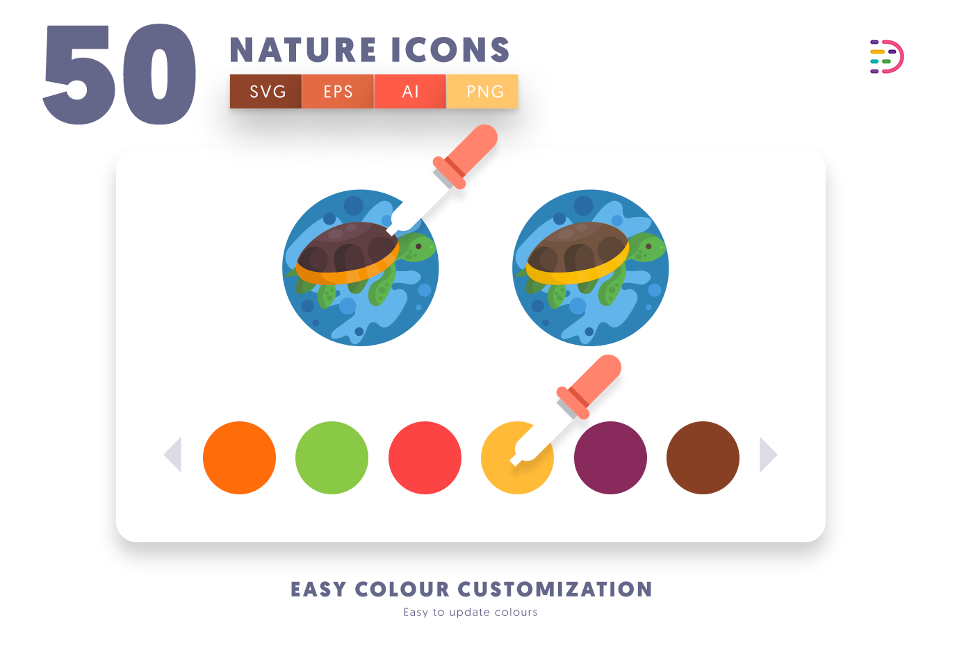 Customizable and vector Nature Icons