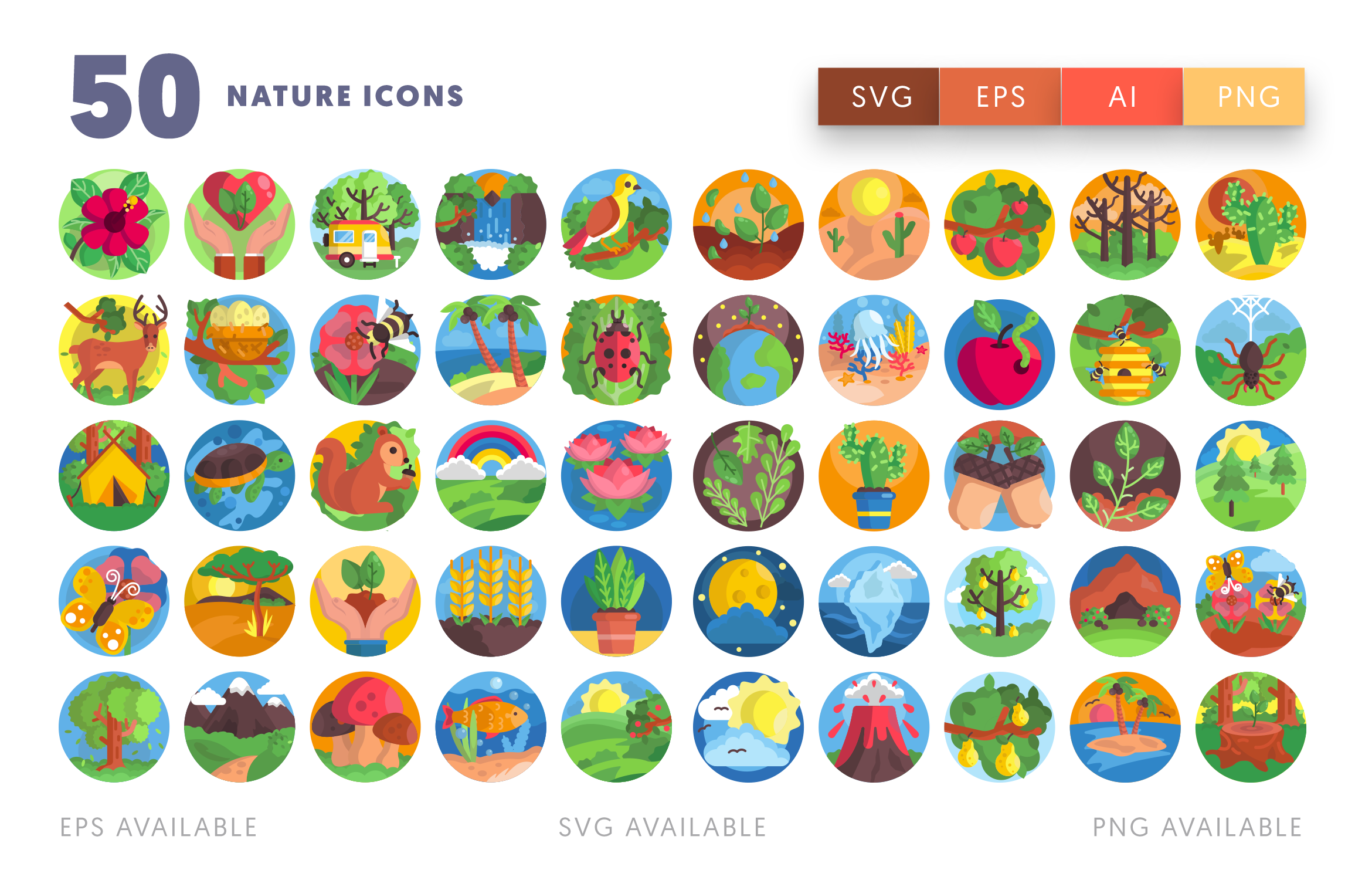50 Nature Icons