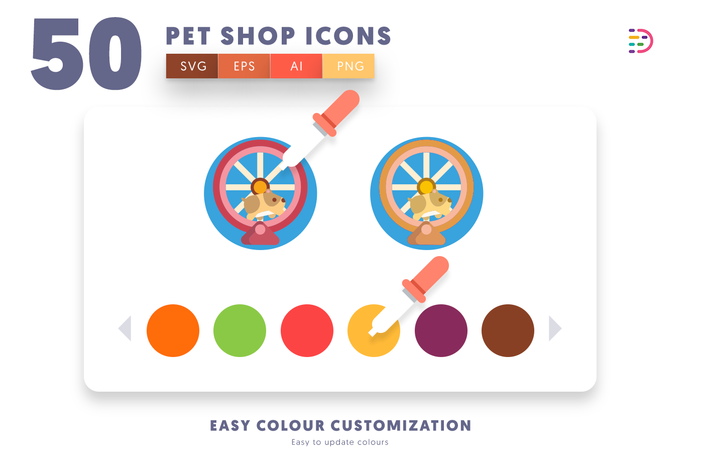Customizable and vector Petshop Icons