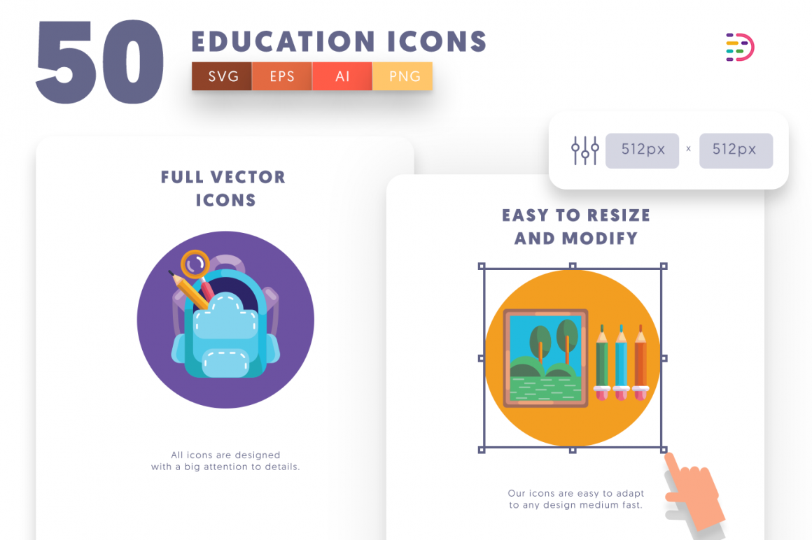 50 School Icons - Dighital Icons | Premium Icon Sets For All Your Designs!