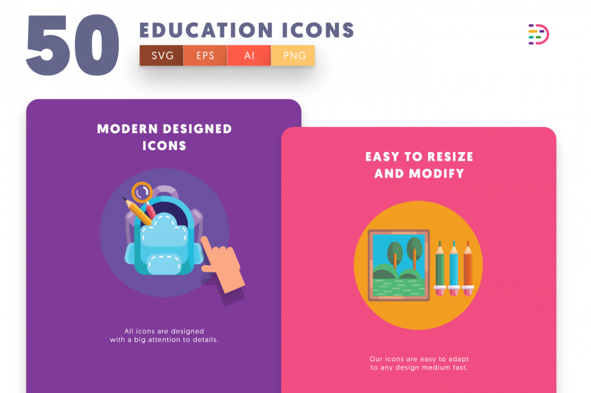 50 School Icons - Dighital Icons | Premium Icon Sets For All Your Designs!