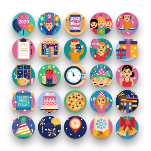 New Year Icons
