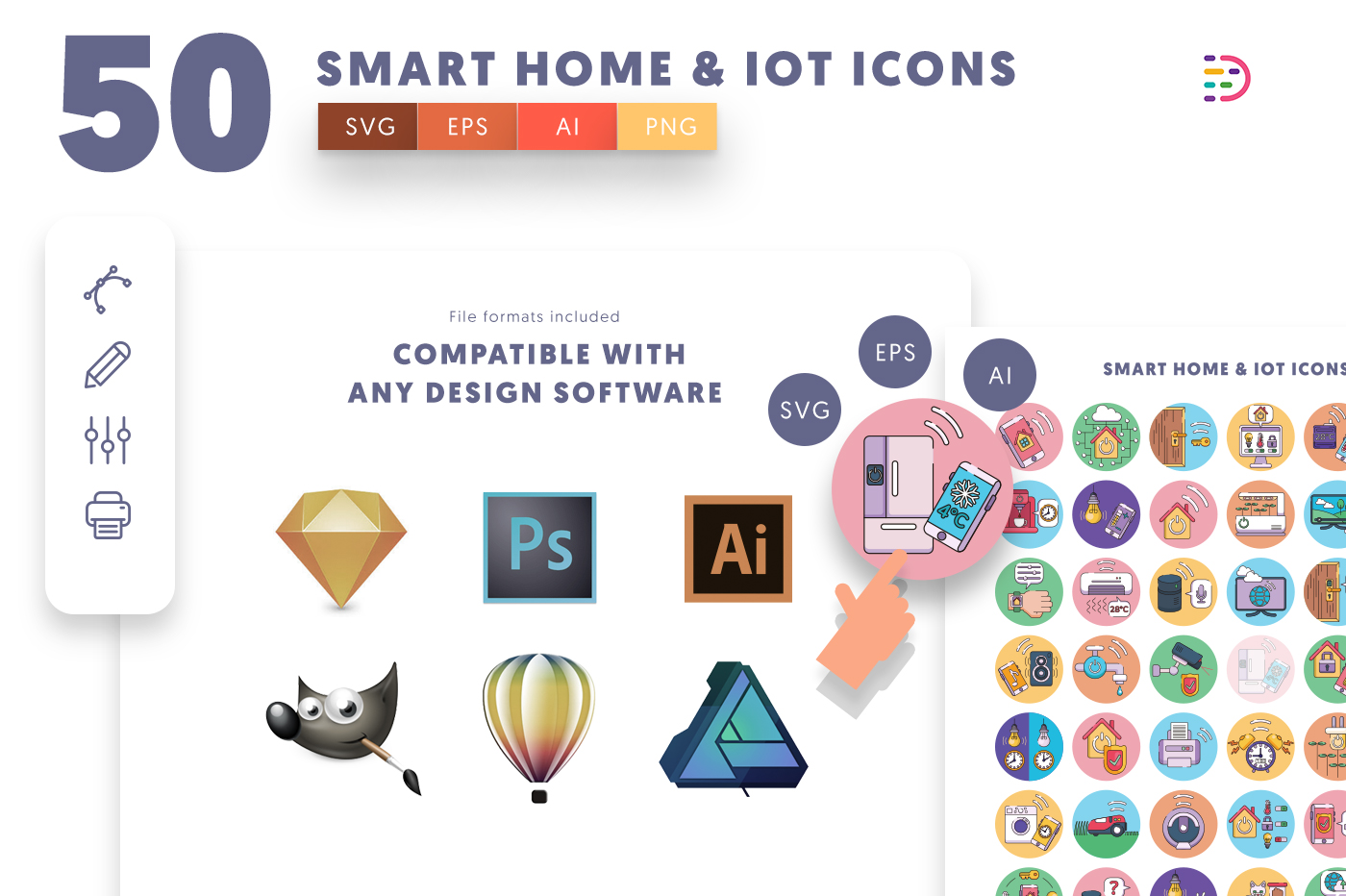 full vector Smart home and IoT Icons