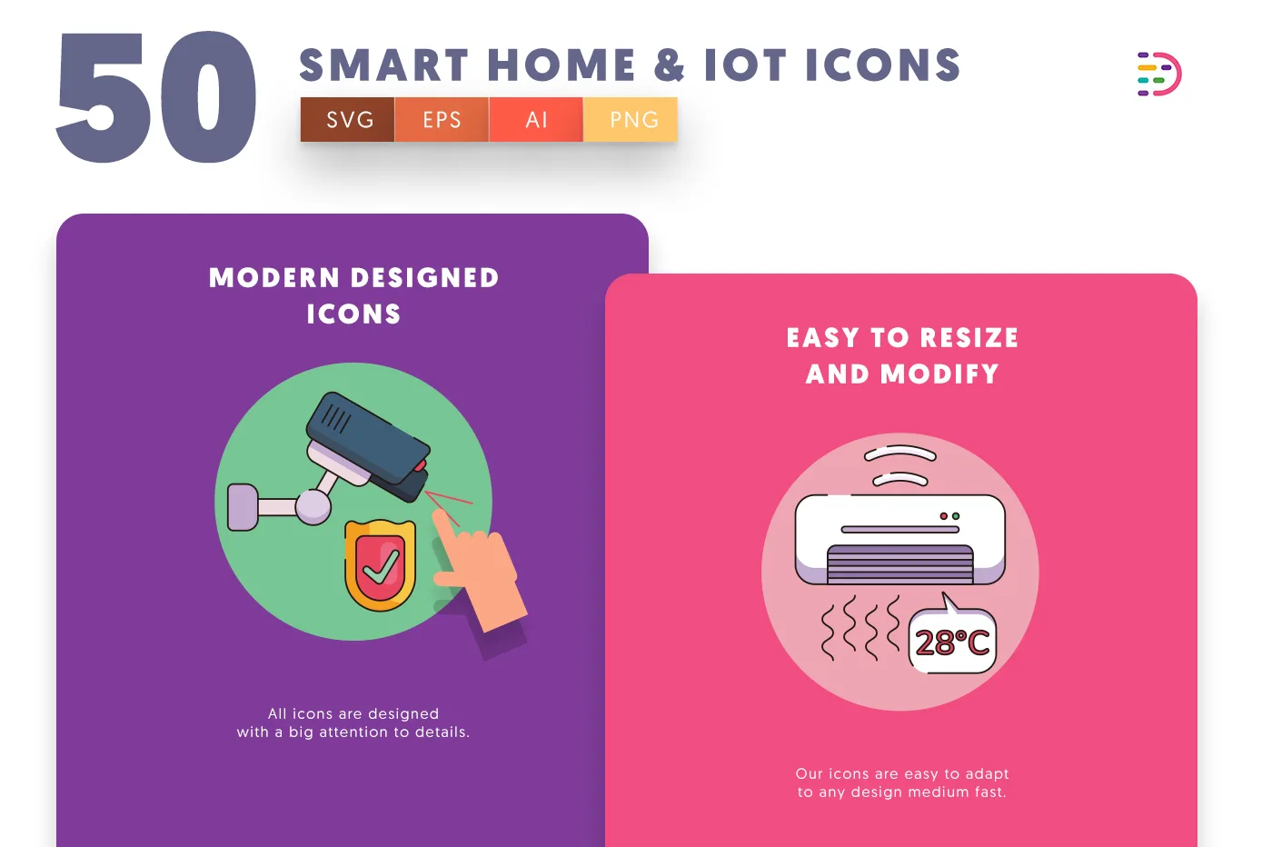 Design ready Smart home and IoT Icons