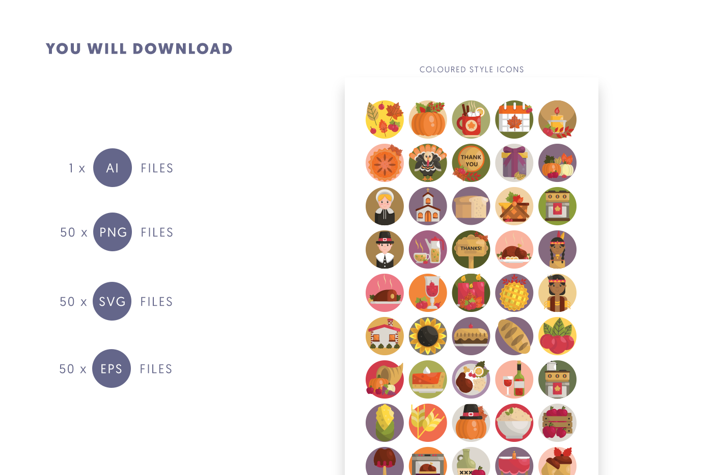 Compatible Thanksgiving Icons pack