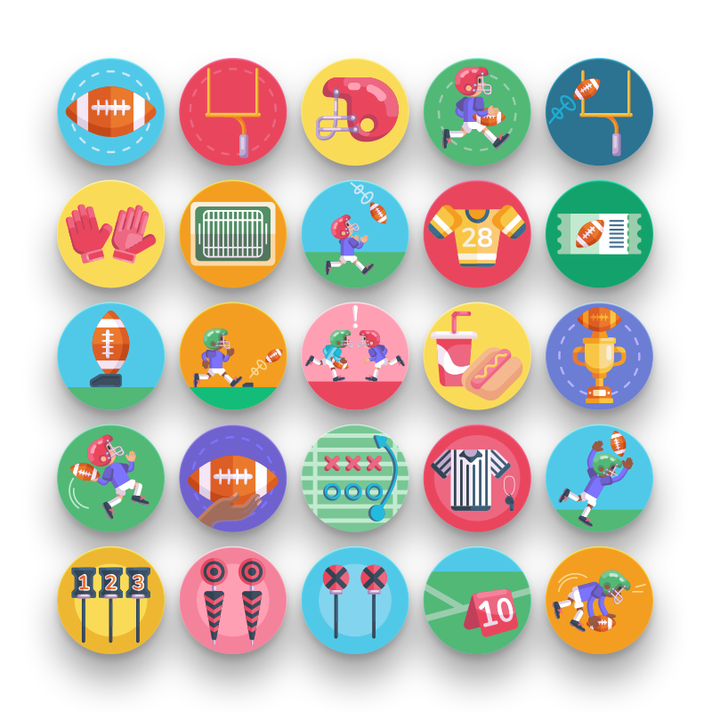 American football icons