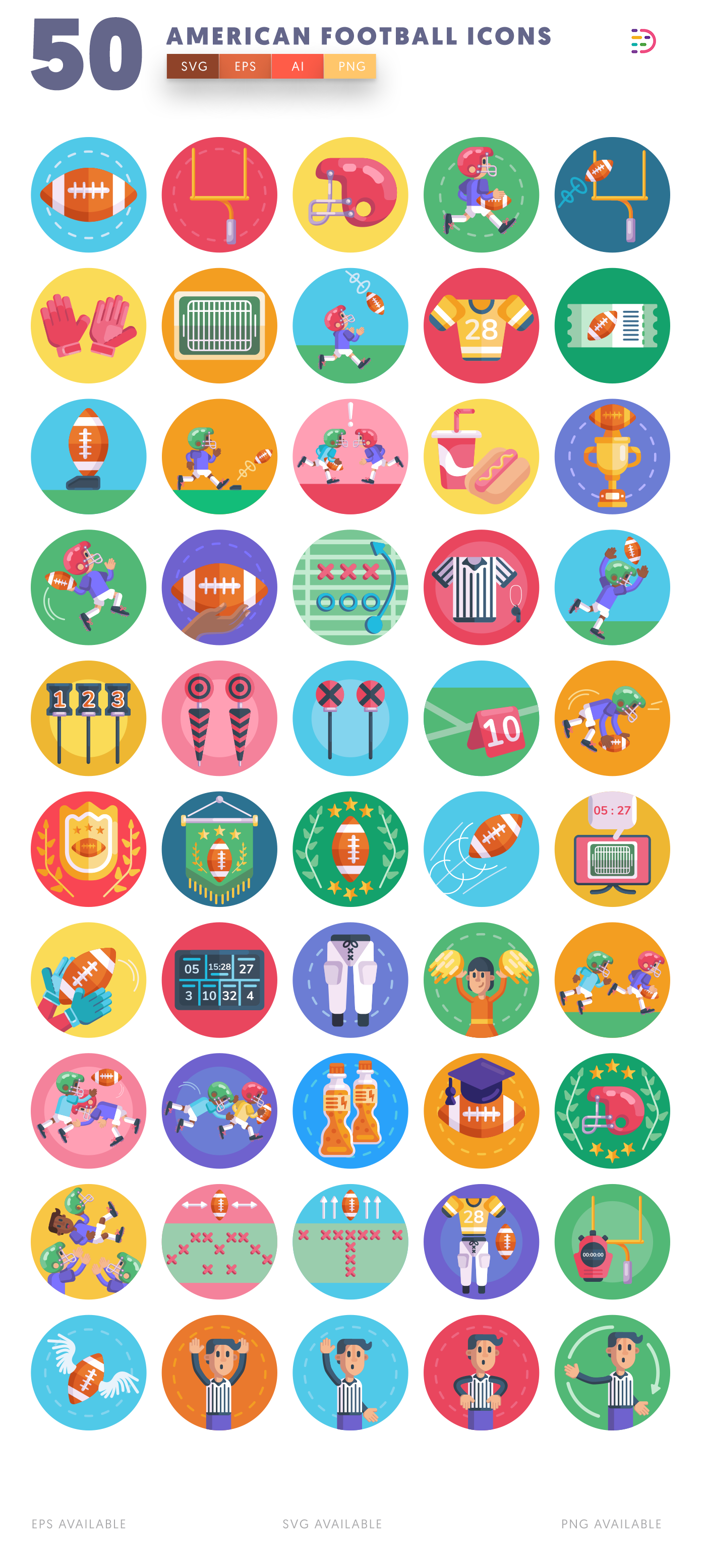 American football icon pack
